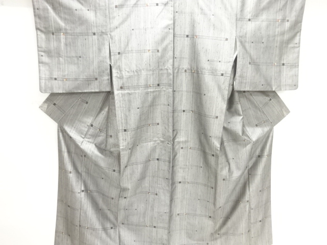 JAPANESE KIMONO / TSUMUGI / WOVEN GRID